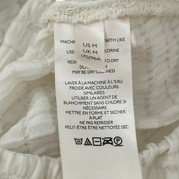 Free People Hailey Cropped Blouse in Ivory (M) - Picture 14 of 16